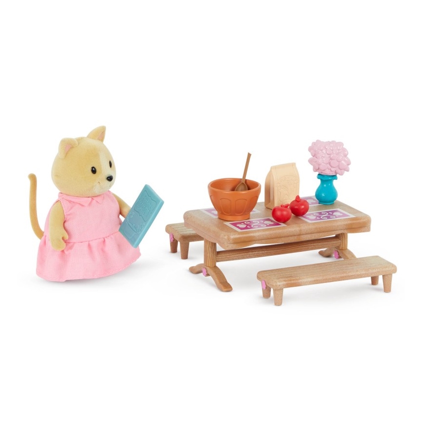 Li'l Woodzeez - Set di giocattoli per la camera da letto e la sala da pranzo