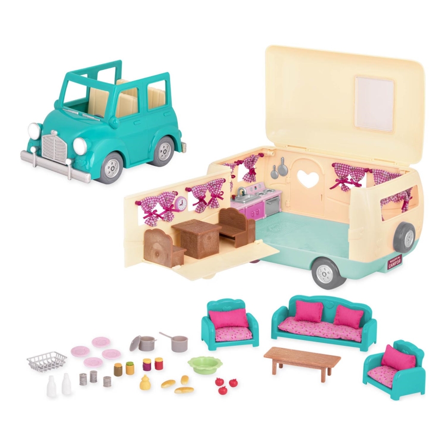 Li'l Woodzeez - Set di giochi HAPPY CAMPER campeggio