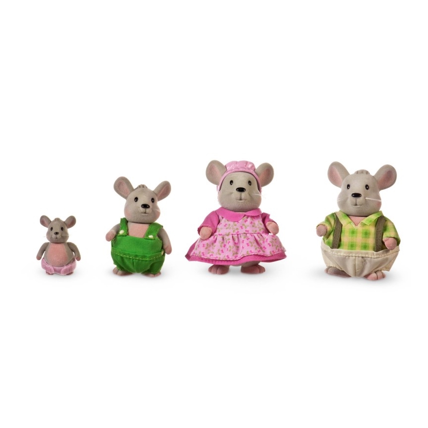 Li'l Woodzeez - Set di miniature HANDYDANDY famiglia di topi
