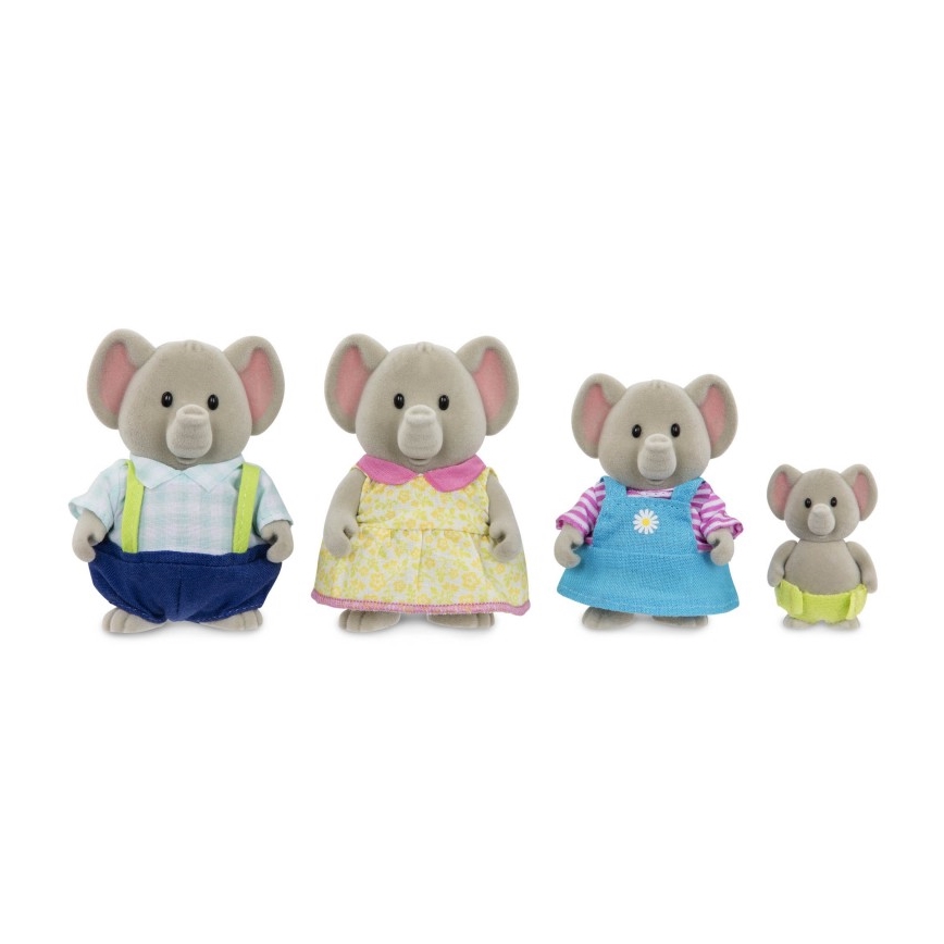 Li'l Woodzeez - Set di miniature OLIPHANT famiglia di elefanti
