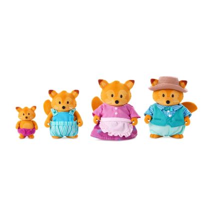 Li'l Woodzeez - Set di miniature TIPPYTAIL famiglia di volpi