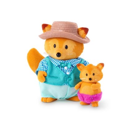 Li'l Woodzeez - Set di miniature TIPPYTAIL famiglia di volpi