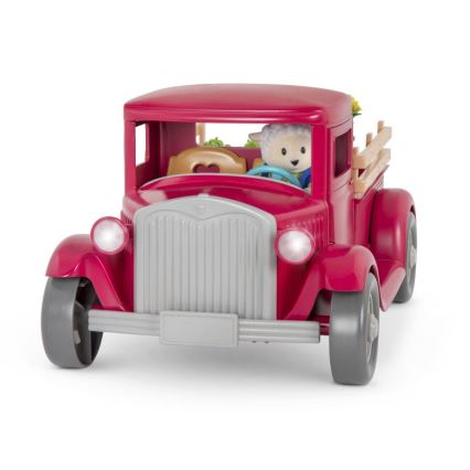 Li'l Woodzeez - Set giocattolo camion dei contadini con stand gastronomico 3xAAA