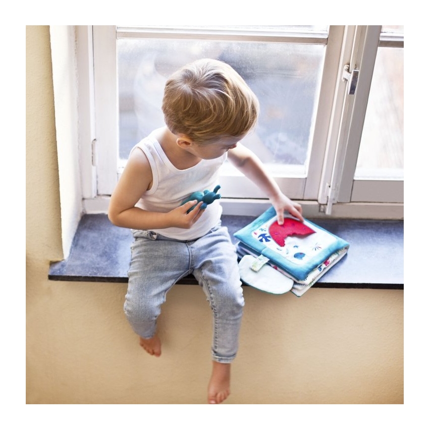 Lilliputiens - Libro tessile per bambini rinoceronti Marius
