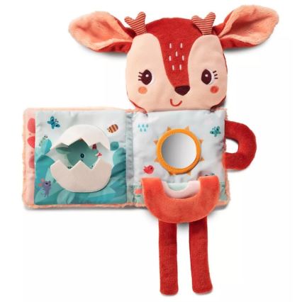Lilliputiens - Livre d'éveil textile pour enfant cerf Stella