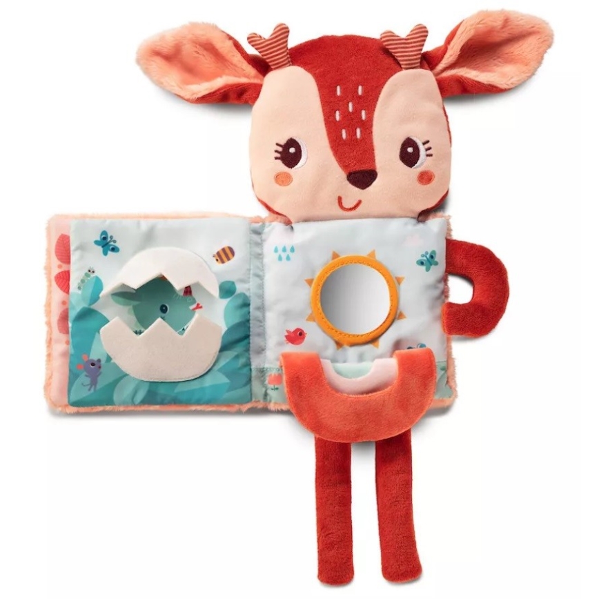 Lilliputiens - Livre d'éveil textile pour enfant cerf Stella