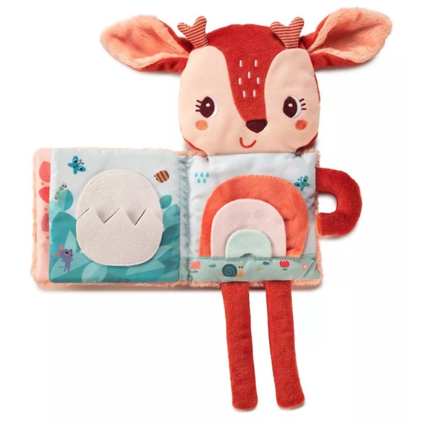 Lilliputiens - Livre d'éveil textile pour enfant cerf Stella