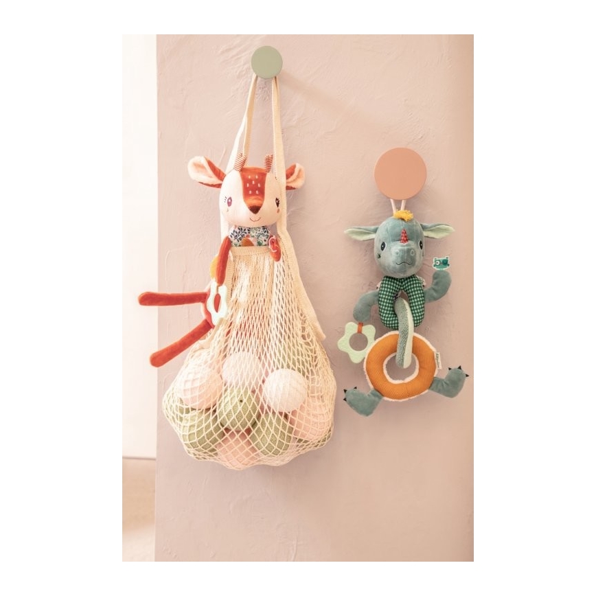 Lilliputiens - Peluche catena con un teether drago Joe