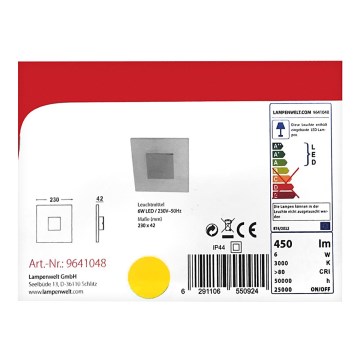 Lindby - LED Deckenleuchte TARJA LED/6W/230V IP44