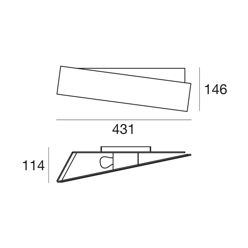 Linea Light 6986 - Applique ZIG ZAG 1xE27/57W/230V