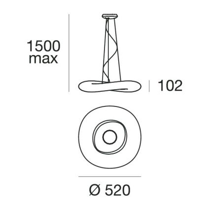 Linea Light 8005 - LED Kronleuchter auf der Litze MR. MAGOO 1xLED/23W/230V