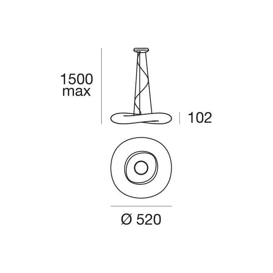 Linea Light 8005 - Lampadario a sospensione con filo LED dimmerabile MR. MAGOO LED/23W/230V diametro 52 cm
