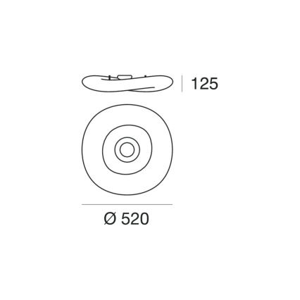 Linea Light 8006 - Dimmbare LED-Deckenleuchte MR. MAGOO LED/23W/230V d 52 cm