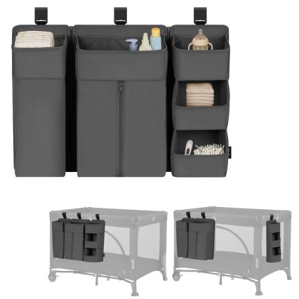 Lionelo - 3-in-1 Organizer für das Babybett SIDEPOCKET Grau