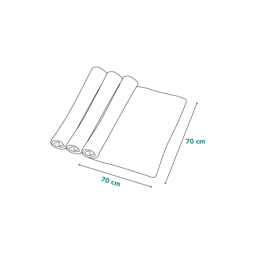 Lionelo - 3er-Set Bambus-Mullwindeln BAMBUS-SET 70x70 cm mit Punkten