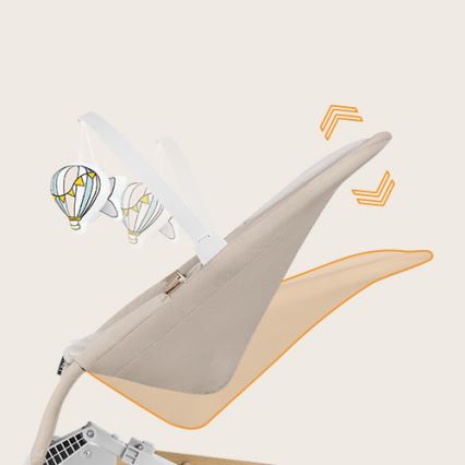Lionelo - Altalena per bambini LILAC beige