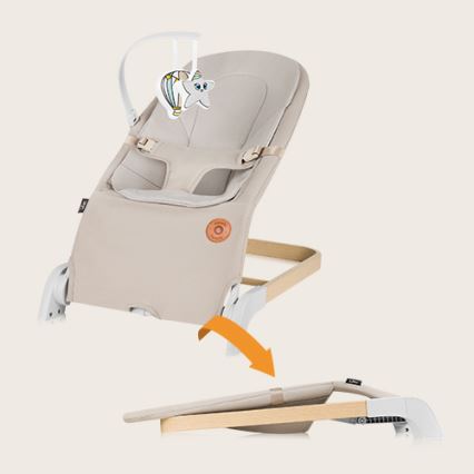 Lionelo - Altalena per bambini LILAC beige