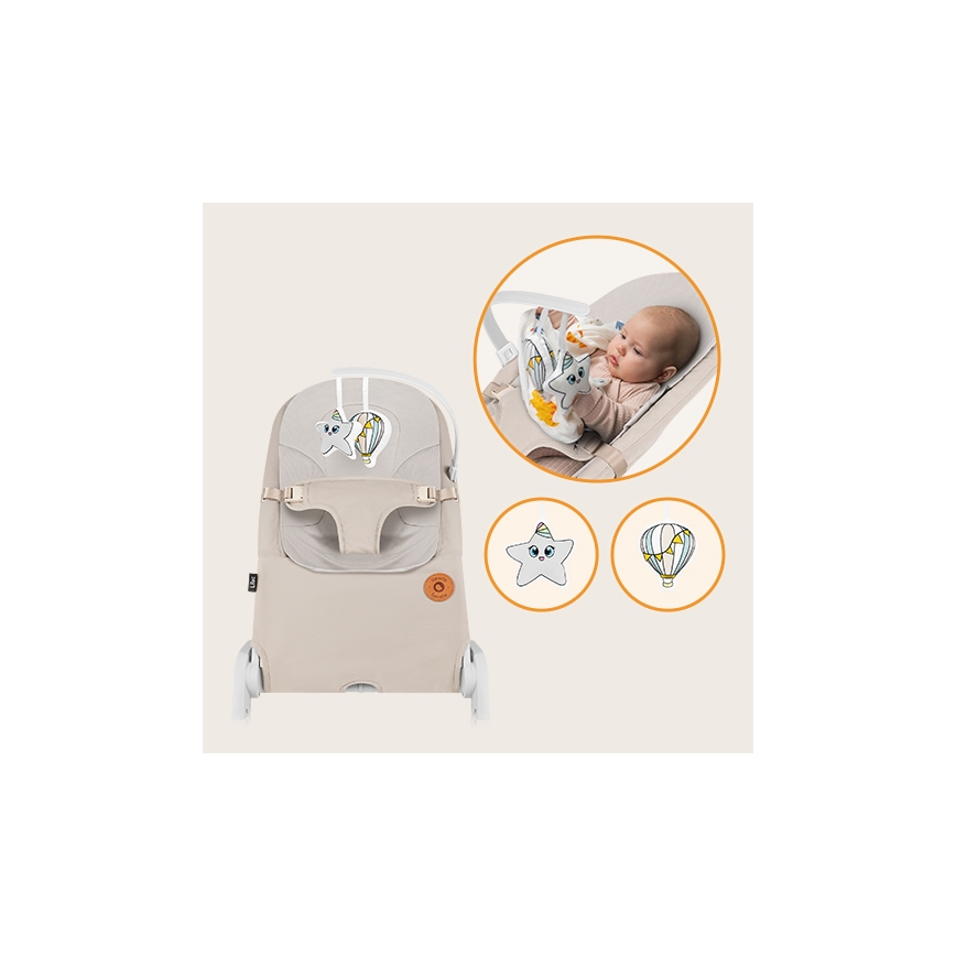 Lionelo - Altalena per bambini LILAC beige