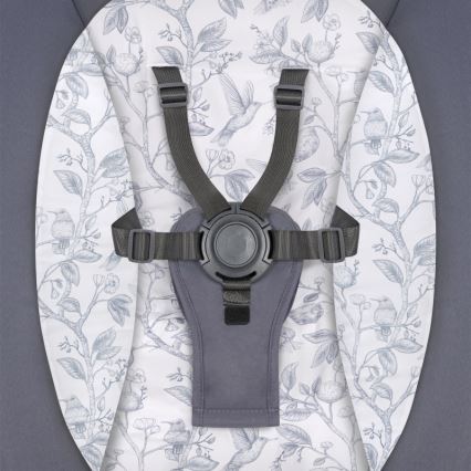 Lionelo - Altalena per bambini RALF con melodia, 4xAA, Grigio/Bianco + telecomando