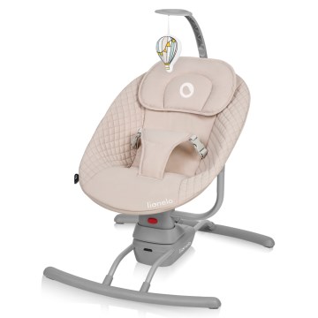 Lionelo - Altalena per bambini RIO con melodia 4xC Beige Latte + telecomando