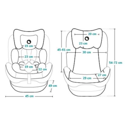 Lionelo - Autokindersitz AART i-Size 40-150 cm schwarz/grau