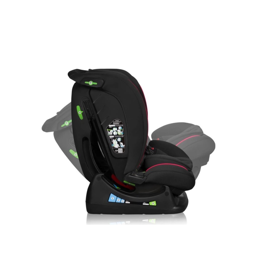 Lionelo - Kindersitz AART i-Size 40-150 cm schwarz/rot