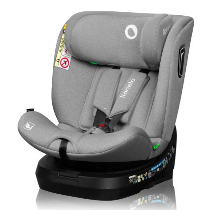 Lionelo - Autokindersitz BRAVE i-Size mit drehbarer Basis 40-150 cm Grey Stone