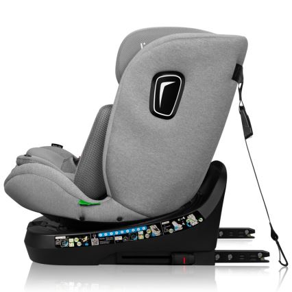 Lionelo - Autokindersitz BRAVE i-Size mit drehbarer Basis 40-150 cm Grey Stone