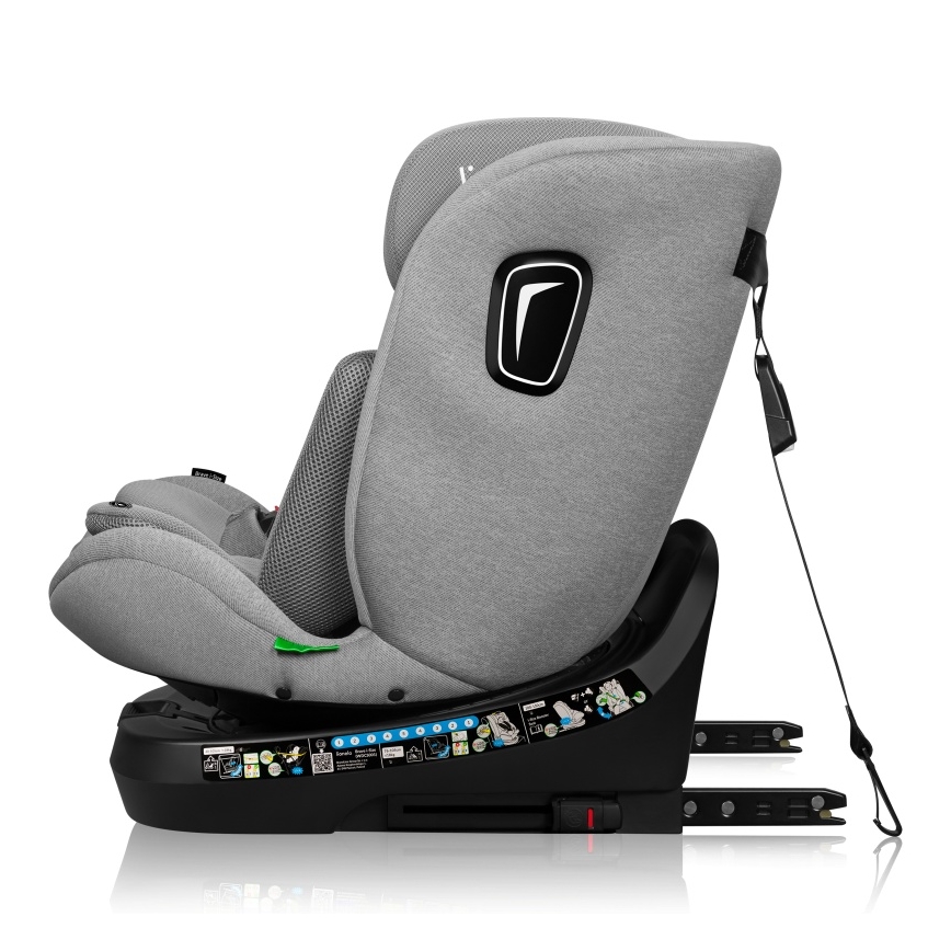 Lionelo - Autokindersitz BRAVE i-Size mit drehbarer Basis 40-150 cm Grey Stone