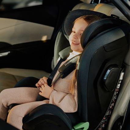 Lionelo - Autokindersitz HARPER i-Size mit drehbarer Basis 76-150 cm Black Carbon