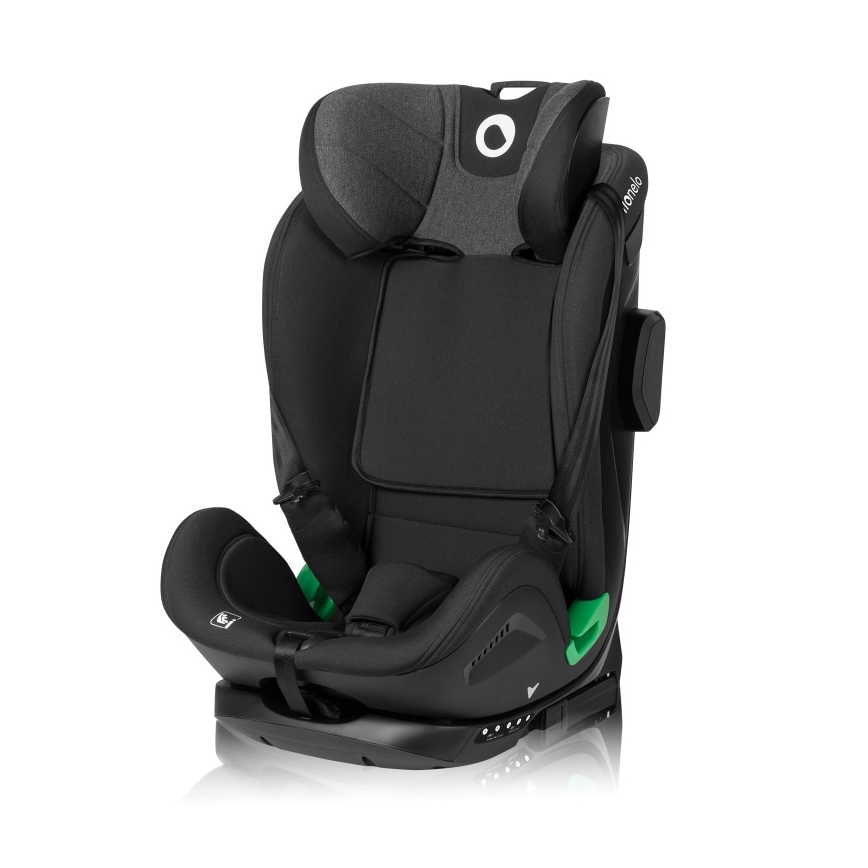 Lionelo - Autokindersitz HARPER i-Size mit drehbarer Basis 76-150 cm Black Carbon