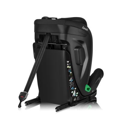 Lionelo - Autokindersitz HARPER i-Size mit drehbarer Basis 76-150 cm Black Carbon