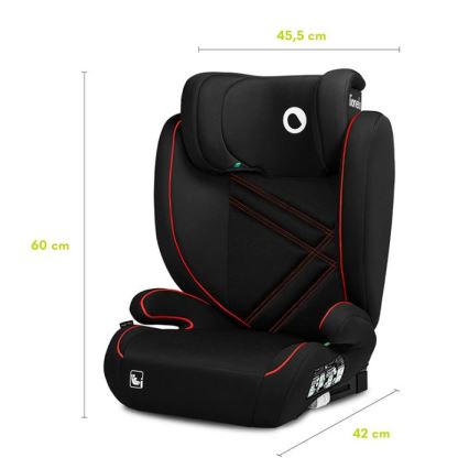 Lionelo - Autokindersitz HUGO i-Size 100-150 cm schwarz/rot