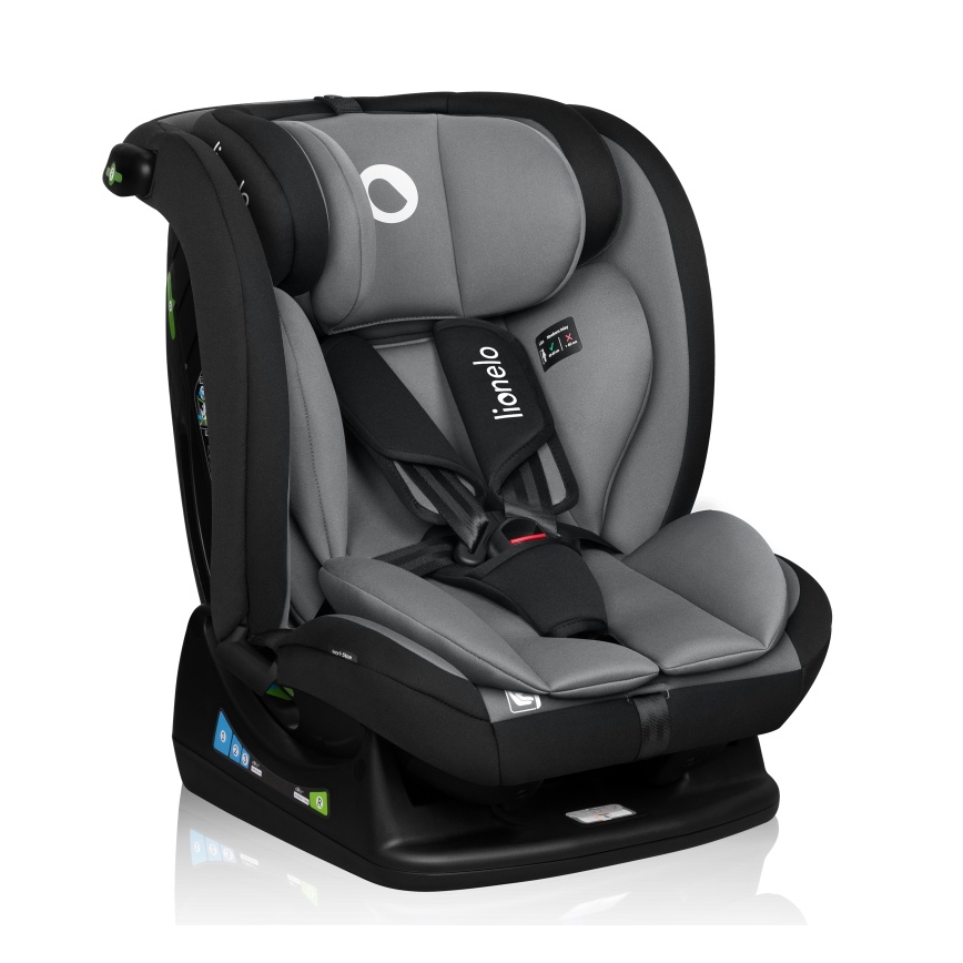 Lionelo - Autokindersitz IZZY i-Size 40-150 cm Schwarz/Grau
