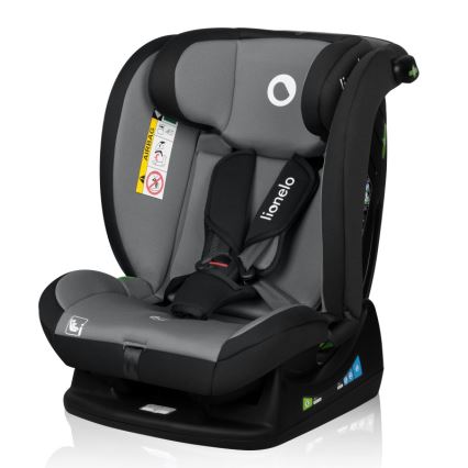 Lionelo - Autokindersitz IZZY i-Size 40-150 cm Schwarz/Grau