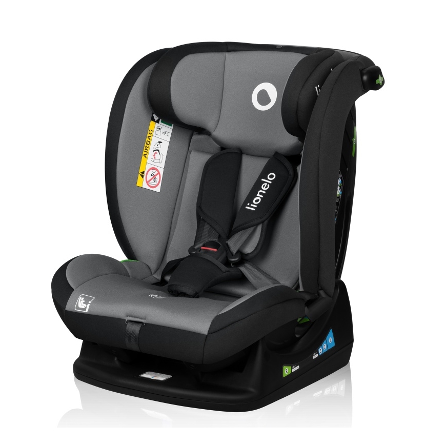 Lionelo - Autokindersitz IZZY i-Size 40-150 cm Schwarz/Grau