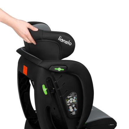 Lionelo - Autokindersitz IZZY i-Size 40-150 cm Schwarz/Grau