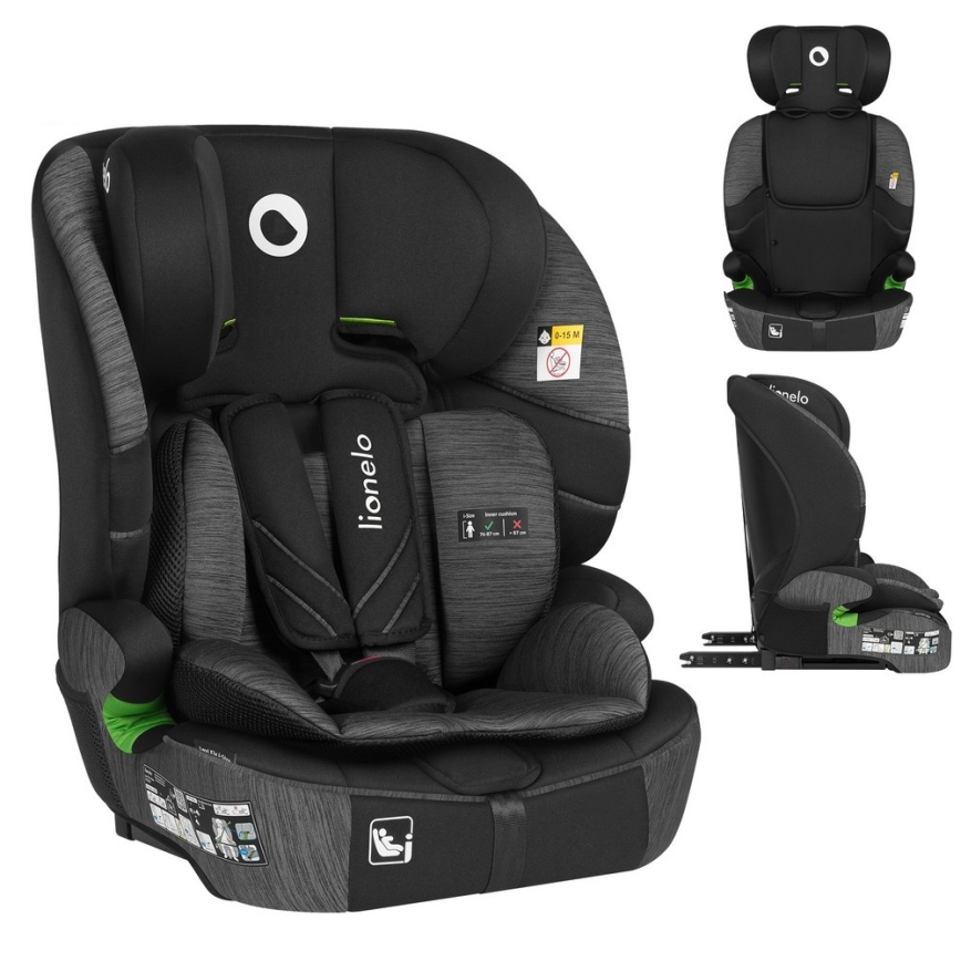 Lionelo - Autokindersitz LEVI FIX i-Size 76-150 cm Grey Stone