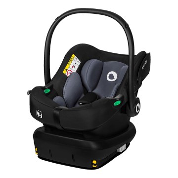 Lionelo - Autokindersitz mit Basis ASTRID SET i-Size 40-87 cm Schwarz/Grau