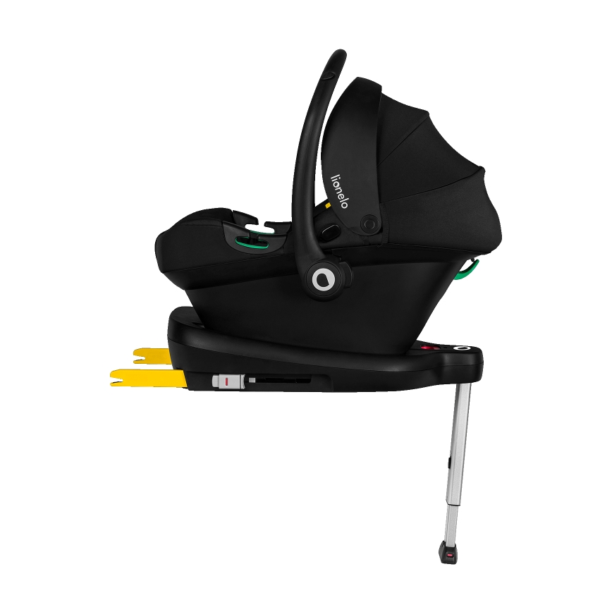 Lionelo - Autokindersitz mit Basis ASTRID SET i-Size 40-87 cm Schwarz/Grau