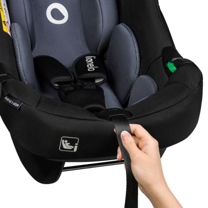 Lionelo - Autokindersitz mit Basis ASTRID SET i-Size 40-87 cm Schwarz/Grau