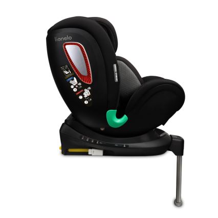 Lionelo - Kindersitz mit drehbarer Basis ANTOON PLUS i-Size 40-105 cm Onyx-Schwarz