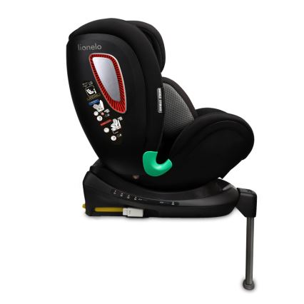 Lionelo - Kindersitz mit drehbarer Basis ANTOON PLUS i-Size 40-105 cm Onyx-Schwarz