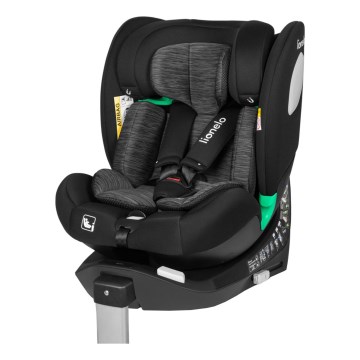 Lionelo - Autokindersitz mit drehbarer Basis BRAAM i-Size 40-150 cm Schwarz-Carbon