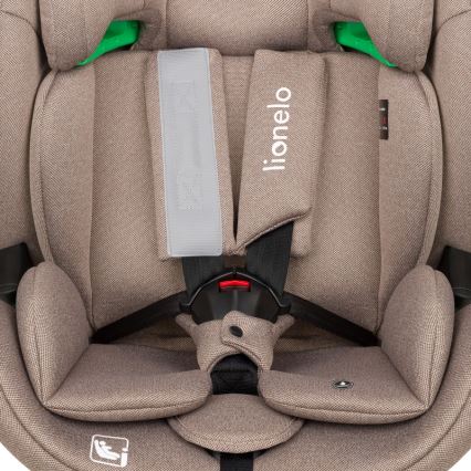 Lionelo - Autokindersitz mit drehbarer Basis LAVENDER i-Size 76-150 cm Latte-Beige