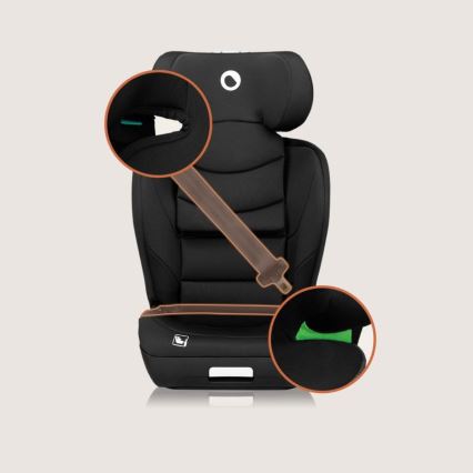 Lionelo - Autokindersitz NEAL i-Size 100-150 cm Schwarz Carbon