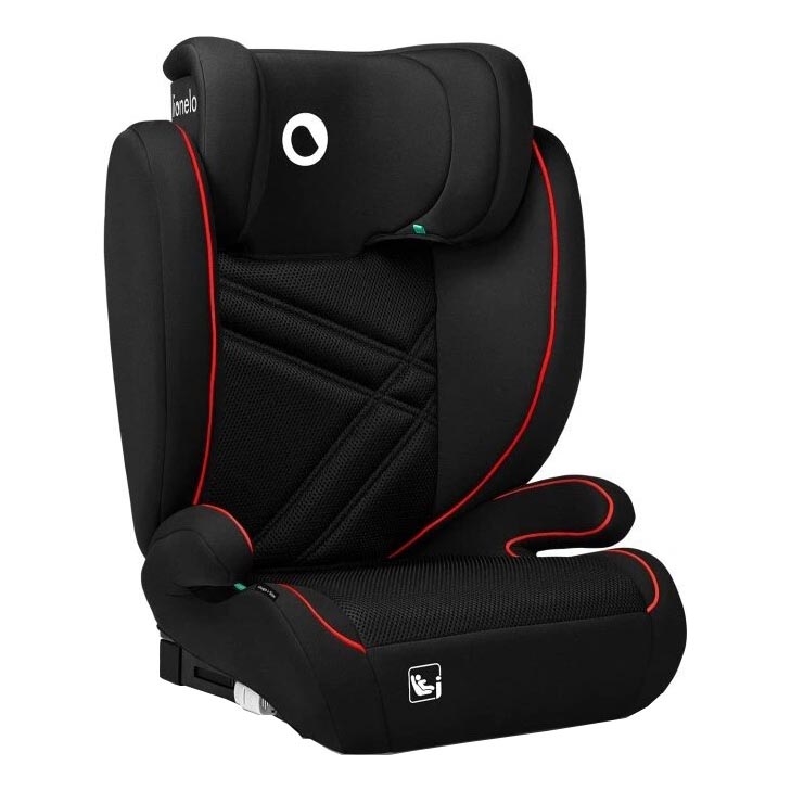 Lionelo - Autositz HUGO i-Size 100-150 cm schwarz/rot
