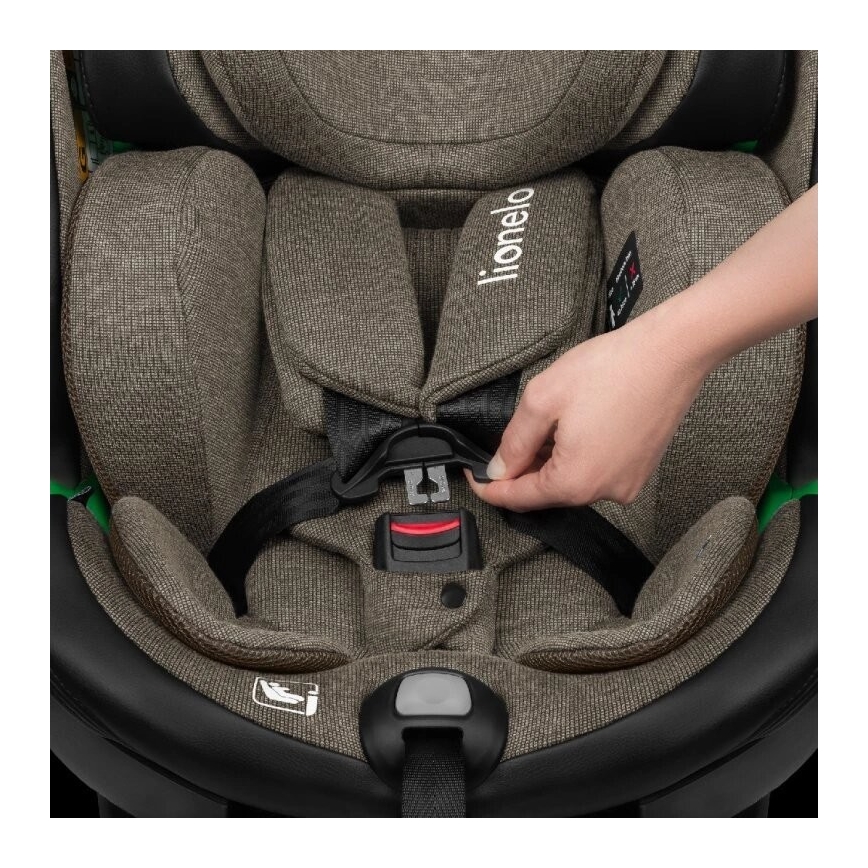 Lionelo - Autositz mit Drehbasis HARMONY i-Size 40-150 cm schwarz/Olive