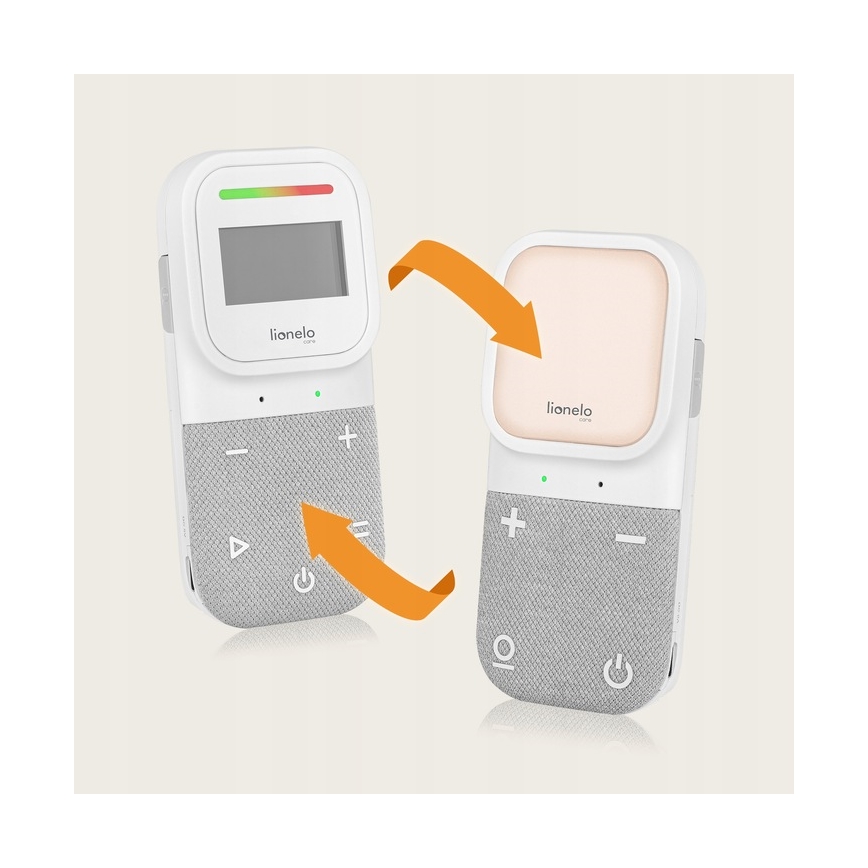 Lionelo - Baby monitor audio ricaricabile senza fili BABYLINE 2.3 5V