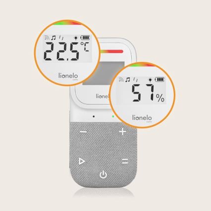 Lionelo - Baby monitor audio ricaricabile senza fili BABYLINE 2.3 5V